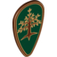 Набор LEGO Minifig Shield - Ovoid with Tree with Gold Leaves Print, Красно-коричневый