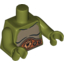 Набор LEGO Torso Cyclop with Fur and Belt with Skull and Jewels Print / Olive Green Arms / Olive Green Hands, Оливковый