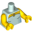 Набор LEGO Torso Female Dress with Black and Silver Spots and Necklace Print / Yellow Arms / Yellow Hands, Light Aqua