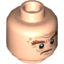 Набор LEGO Minifig Head Dual Sided LotR Bushy Brown Eyebrows, Wrinkles, Scowling / Battle Rage Print [Gloin] [Hollow Stud], Light Flesh