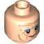Набор LEGO Minifig Head Dual Sided LotR Bushy Gray Eyebrows, Wrinkles, Calm / Frowning Print [Balin] [Hollow Stud], Light Flesh