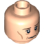 Набор LEGO Minifig Head Dual Sided LotR Elf with Cheekbones, Age Lines, Calm / Happy Print [Hollow Stud], Light Flesh