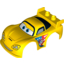 Набор LEGO Duplo Car Body 2 Studs on Spoiler with Cars Jeff Gorvette Print, Желтый