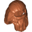 Набор LEGO Minifig Hair Long with Beard Tied in Sections [Gloin], Темно-оранжевый