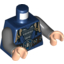 Набор LEGO Torso Silver Chain Mail and Jeweled Belt Print / Dark Bluish Gray Arms / Light Flesh Hands, Темно-синий