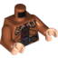 Набор LEGO Torso LotR Chequered Collar and Belt with Silver Buckle Print / Dark Orange Arms / Light Flesh Hands, Темно-оранжевый