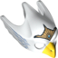 Набор LEGO Minifig Headgear Mask - Eagle with Yellow Beak, Gold Headdress and Blue Feathers Print, Белый