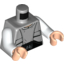 Набор LEGO Torso Wrinkled Jump Suit with Communicator Buckle Print [Lobot] / White Arms / Light Flesh Hands, Светлый сине-серый