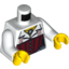 Набор LEGO Torso Monster Fighters Blouse with Necklace and Red Corset Print / White Arms / Yellow Hands, Белый