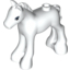 Набор LEGO Horse Foal with Brown Eyes and Black Eyelashes Print, Белый