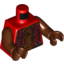 Набор LEGO Torso Monster Fighters with Suspenders over Torn Shirt Print / Reddish Brown Arms / Reddish Brown Hands, Красный