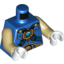 Набор LEGO Torso with Lion Style Chi Armour, Gold Belt and Chi Orb / Tan Arms / White Hands, Голубой