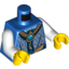 Набор LEGO Torso Robe with Gold and Dark Blue Collar and Chi Jewel Print / White Arms / Yellow Hands, Голубой