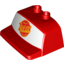 Деталь LEGO MACK CAR CAP WITH DECO., Не определен