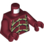 Набор LEGO Torso Galaxy Squad Buggoid with Olive Green, Yellowish Green and Black Exoskeleton Print / Dar Red Arms / Dark Red Hands, Темно-красный