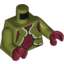 Набор LEGO Torso Galaxy Squad Mosquitoid with Dark Red, Yellowish Green and Black Exoskeleton Print / Olive Green Arms / Dark Red Hands, Оливковый