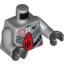 Набор LEGO Torso Galaxy Squad Robot with Red and Plack Plates, Radiator Print on Back / Light Bluish Gray Arms / Black Hands, Светлый сине-серый