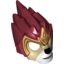 Набор LEGO Minifig Mask Chima Lion with Tan Muzzle, Black Face Details and Gold Crown Print, Темно-красный