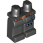 Набор LEGO Legs and Hips with Silver Keys and Brown Belt with Gold Buckle Print, Черный