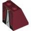 Набор LEGO Slope 65В° 2 x 2 x 2 with Bottom Tube with White Inset with Black and Gold Trim Dress Print, Темно-красный