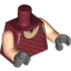 Набор LEGO Torso SW Sugi Print / Light Flesh Arms / Dark Bluish Gray Hands, Темно-красный