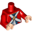 Набор LEGO Torso Pirate Imperial Soldier Uniform with Knapsack on Back Print / Red Arms / Light Flesh Hands, Красный