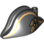 Набор LEGO Minifig Hat, Pirate Bicorne with Gold Captain Print, Черный