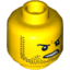 Набор LEGO Minifig Head Dual Sided Beard Stubble, Determined / Breathing Apparatus Print [Hollow Stud], Желтый