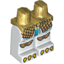 Набор LEGO Legs and Pearl Gold Hips with Gold Scaled Armour, Eagle Knee Protection and Yellow Claws Print, Белый