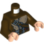 Набор LEGO Torso LotR Coat with Fur Lining, Shoulder Strap and Double Silver Belt Print / Dark Brown Arms / Light Flesh Hands, Темно-коричневый
