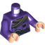 Набор LEGO Torso LotR Coat with Scarf, Braided Belt and Slingshot Print / Dark Purple Arms / Light Flesh Hands, Темно-фиолетовый