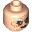Набор LEGO Minifig Head Gray Eyebrows, Orange Eyes, Dark Orange Facial Lines, Broken Teeth Print [Hollow Stud], Light Flesh