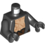 Набор LEGO Torso Jacket, Bare Chest and Dark Brown Sash Print / Black Arms / Black Hands, Черный