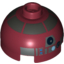 Набор LEGO Brick Round 2 x 2 Dome Top with Silver Print (R4-P17 / Astromech Droid), Темно-красный