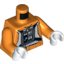 Набор LEGO Torso Rebel Pilot Flight Suit Print / Orange Arms / White Hands, Оранжевый