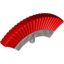Набор LEGO Minifig Crest with Red Plumes Print, Flat Silver