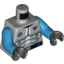 Набор LEGO Torso Galaxy Squad Armour with Number 30 on Back Print / Dark Azure Arms / Black Hands, Светлый сине-серый
