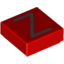 Набор LEGO Tile 1 x 1 with letter Capital Z Print, Красный