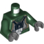 Набор LEGO Torso SW Rebel A-wing Pilot with Dark Tan Vest and Black Front Panel with Breathing Apparatus Print / Dark Green Arms / Dark Bluish Gray Hands, Темно-зеленый
