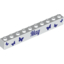 Набор LEGO Brick 1 x 10 with Dark Purple 'May' and 'June' Print on Opposite Sides, Белый