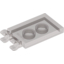 Набор LEGO Tile Special 2 x 3 with 2 Clips [Thick Open O Clips], Прозрачный черный