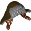 Набор LEGO Minifig Hood with Flaps, Fur-lined and Dark Brown Braided Hair Print, Темный сине-серый