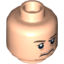 Набор LEGO Minifig Head Dual Sided Brown Eyebrows, Moustache, White Pupils / Sad Print (SW Malakili) [Hollow Stud], Light Flesh