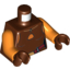 Набор LEGO Torso SW Ahsoka Vest Top with Dark Red Belt Print / Orange Arms / Reddish Brown Hands, Красно-коричневый