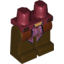 Набор LEGO Legs and Dark Red Hips with Reddish Brown Tunic and Lavender Sash Print, Темно-коричневый