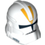 Набор LEGO Minifig Helmet SW Clone Trooper with Bright Light Orange 212th Legion Markings Print, Белый