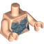 Набор LEGO Torso PotC Mermaid Sand Blue Scales Print / Light Flesh Arms / Light Flesh Hands, Light Flesh