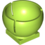 Набор LEGO Cylinder Hemisphere 2 x 2 Ball Turret Socket Base, Лайм