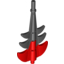 Набор LEGO Dragon Tail Barbed with Marbled Black Pattern, Красный