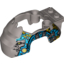 Набор LEGO Fly Wheel Fairing Gorilla Shape with Dark Azure and Silver Markings and Leaves Print (70109), Flat Silver